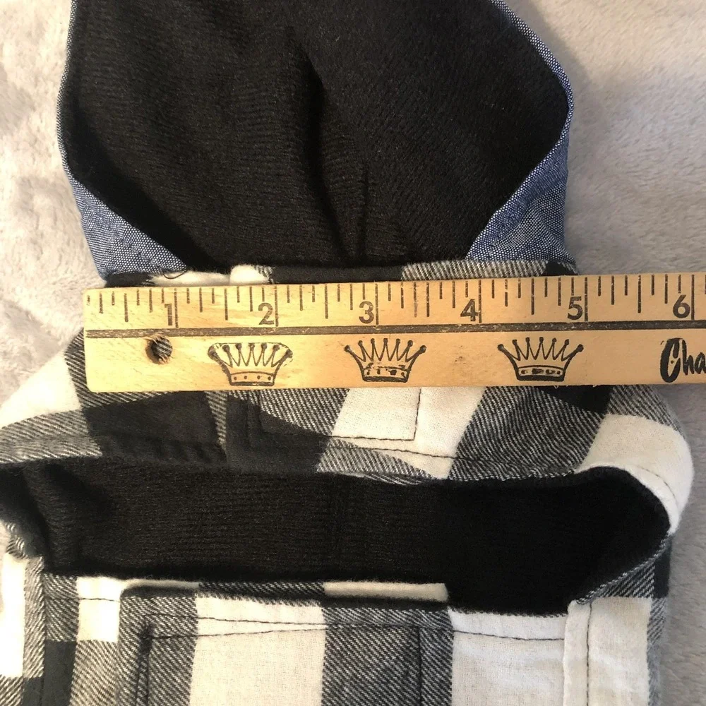 Wit &‎ Delight Dog Puppy Jacket Coat Size XS (Measurements) Chambray Plaid